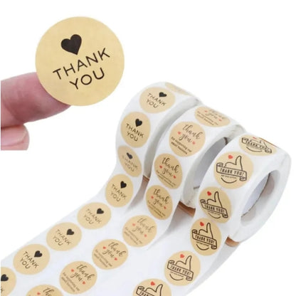 500 Piece/Roll Thank You Stickers Labels Courier Shipping Packaging Label Stickers