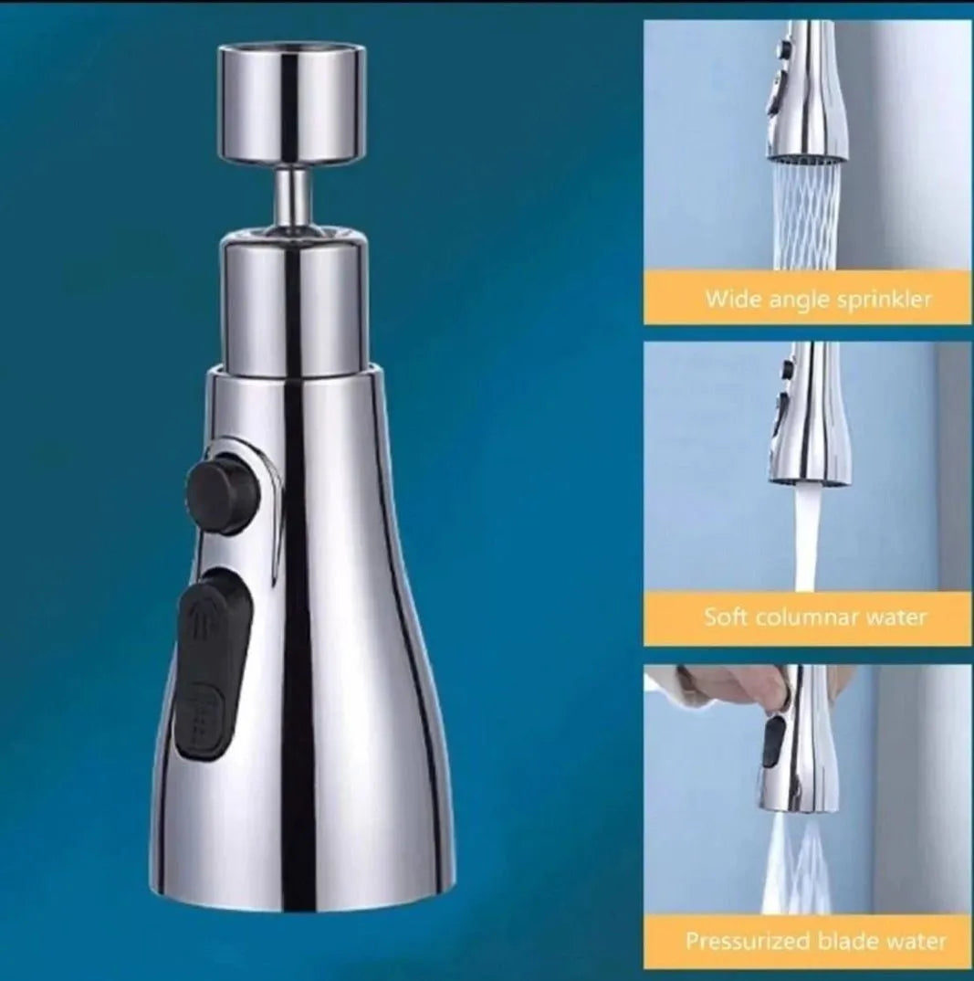 Flexible Faucet Extender & Aerator | 360° Rotating Water-Saving Kitchen Sink Attachment