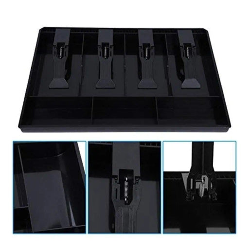 Bucket Cashier Cash Drawer 5 Bills 4 Coins ABS Storage Box for Markets and Stores