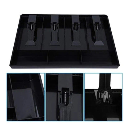 Bucket Cashier Cash Drawer 5 Bills 4 Coins ABS Storage Box for Markets and Stores