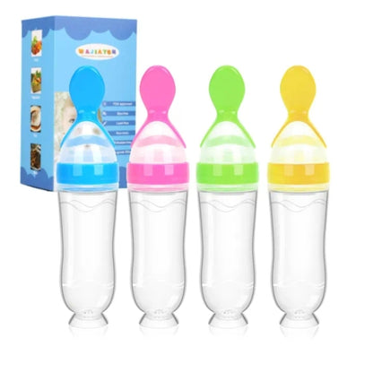 Squeeze Feeding Spoons Baby Feeder Bottle