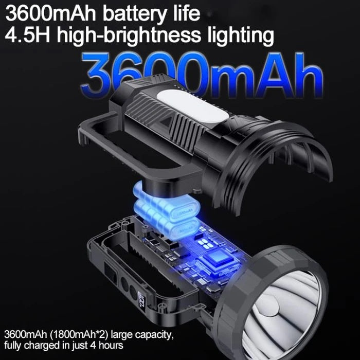 Yesido TC12 Outdoor Emergency Multifunctional Rechargeable Torch 6w led Dual Lamp Light Flashlight