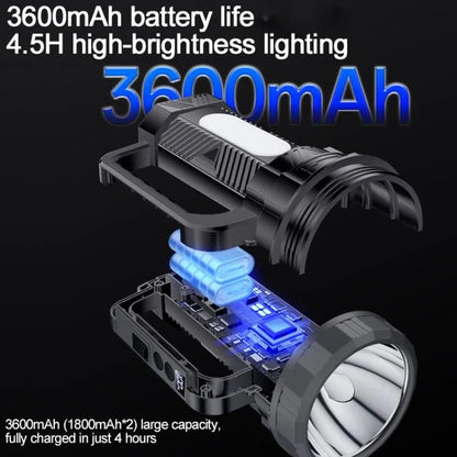 Yesido TC12 Outdoor Emergency Multifunctional Rechargeable Torch 6w led Dual Lamp Light Flashlight