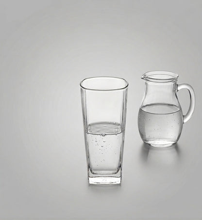 Red Cherry Glass Set Modern Drinking Cups -165Ml / 285Ml-6 Pcs Set
