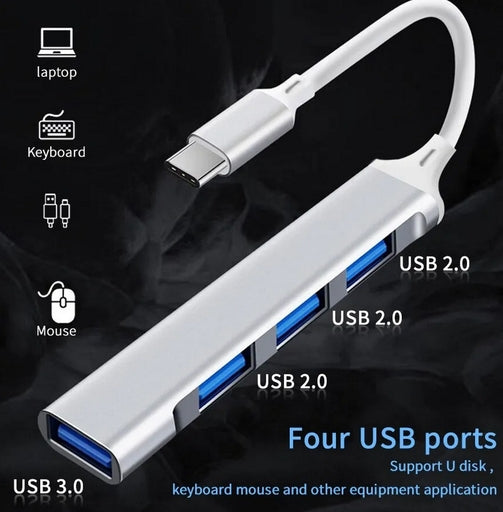 8 In 2 USB +Type C HUB Docking Station with 3.5Mm Audio Jack Adapter Micro SD Card Reader Laptop Tab