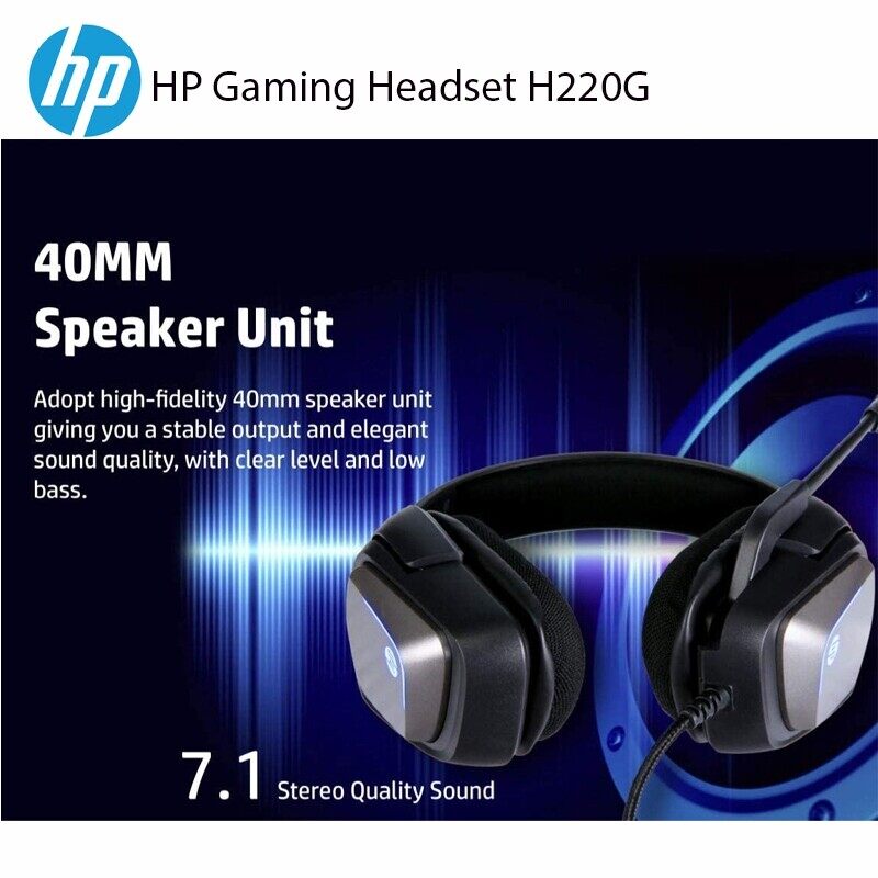 HP H220GS virtual 7.1 Gaming Headphone with Omnidirectional Folding Microphone