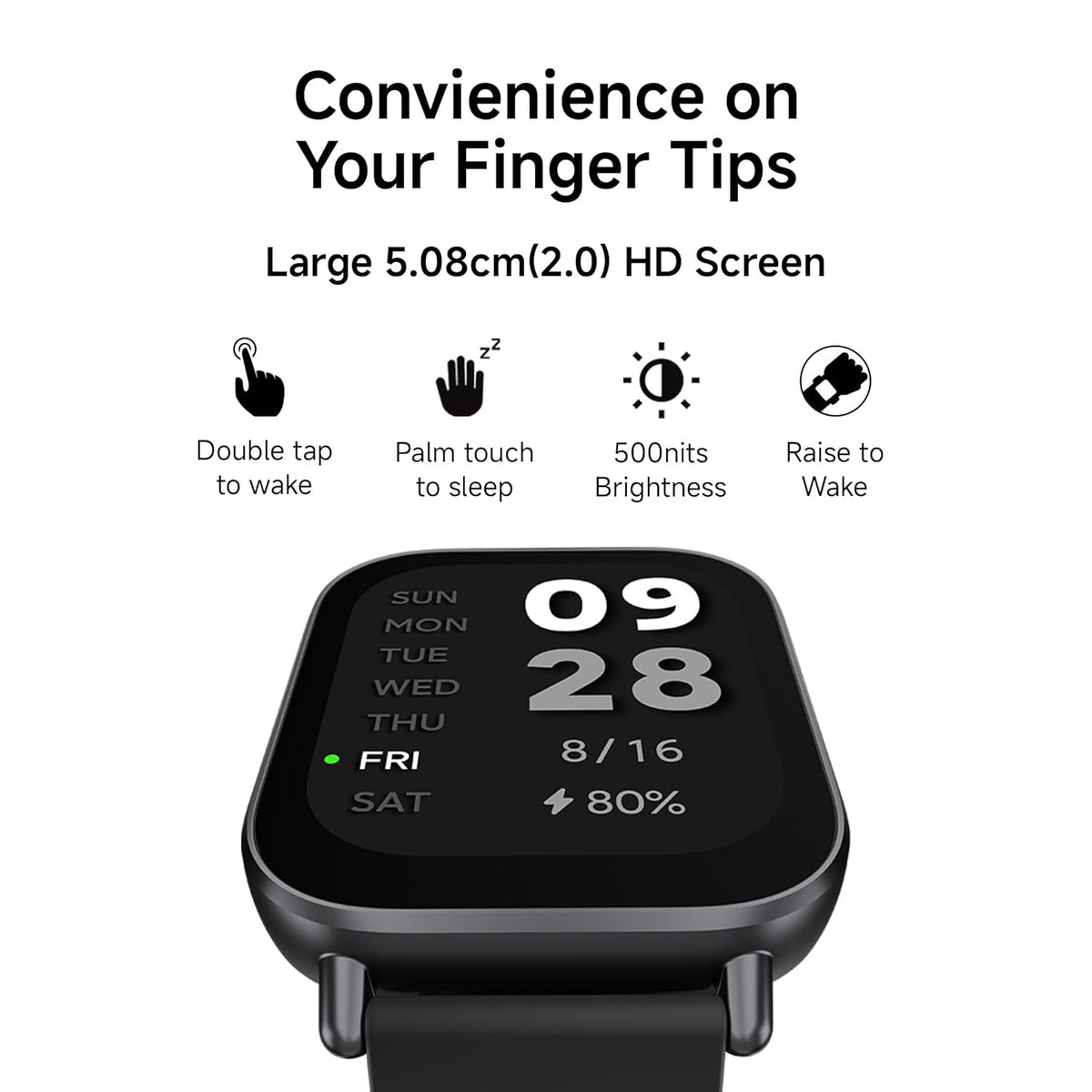 Redmi Watch 5 Active BT Calling with 3 mic ENC|2" HD Screen|HyperOS connectivity|Metal body|18 days of Battery Life|200+ Watch Faces|IPX8 rating|140+ Sports Modes|Heart Rate,Period Cycle Monitor