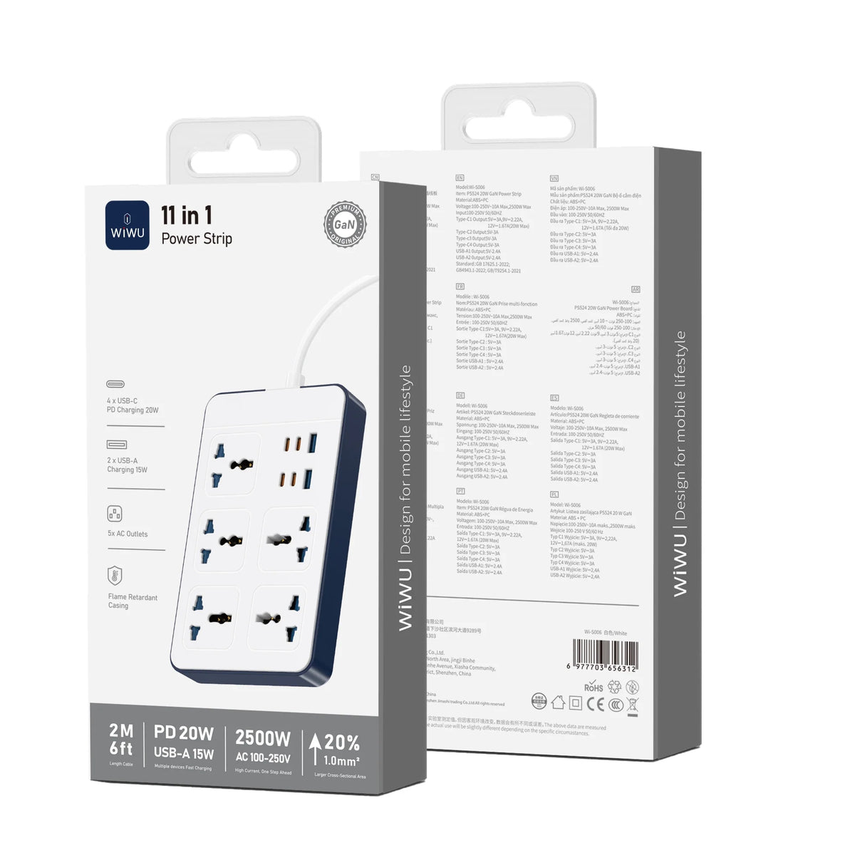 WiWU Wi-S006 PS524 20W GaN — All-in-One Charging and Power Solution