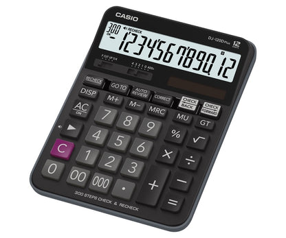 DJ-120D Plus 300 Steps Check and Correct Desktop Calculator with Bigger Screen/Keys (12 Digit)