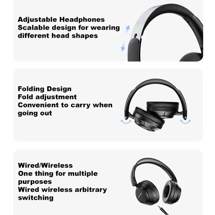 AWEI A360BL Foldable Wireless Bluetooth Headset