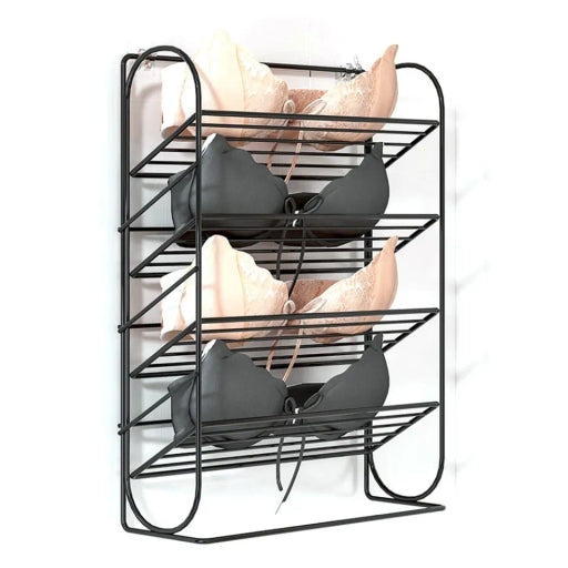 Wall-Mounted Underwear Storage Rack Dormitory Metal Wardrobe Bra Sock Container Organizer