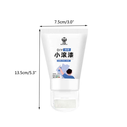 100G Wall Paint Repair Wall Paste with Rollers Brush Set White Latex Paint Patching Wall Paste