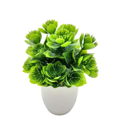 Artificial Plants with Plastics Pots Perfect Greenery for Home DecorationsOffice Desk Living Room