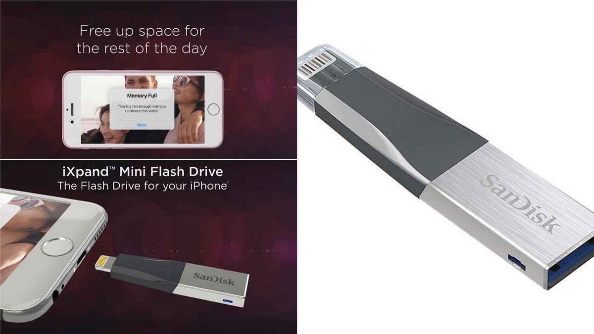 SanDisk iXpand OTG USB 3.0 Flash Drive for iPhone ,iPad & Mac Book