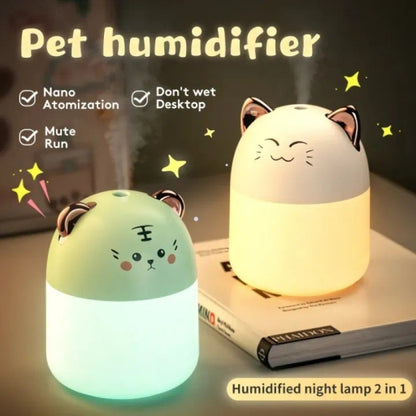 250ML Cute Pet Mini USB Air Humidifier – Ultrasonic Mist Diffuser for Car & Home