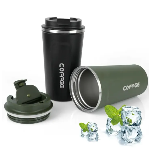 Premium 510Ml Stainless Steel Thermal Coffee Cup, Double-Wall Vacuum Insulated Travel Flask