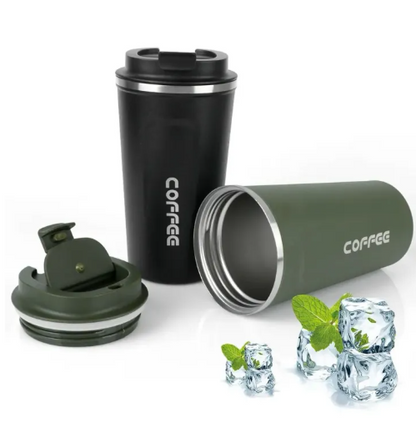 Premium 510Ml Stainless Steel Thermal Coffee Cup, Double-Wall Vacuum Insulated Travel Flask