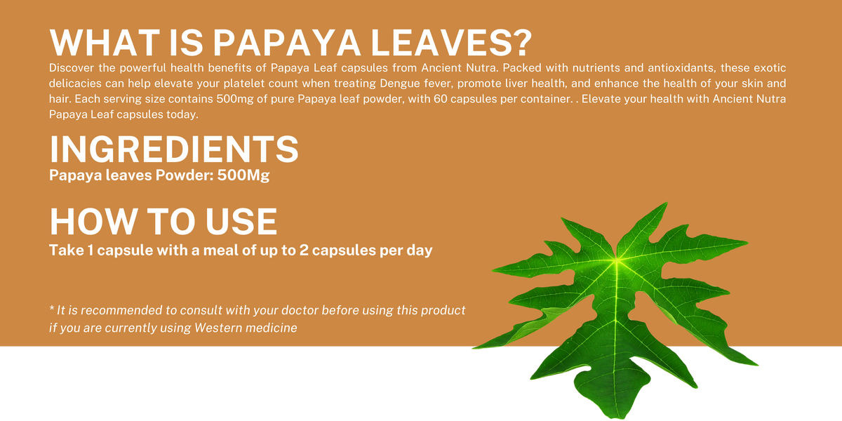 Papaya Leaves  - 60 capsules