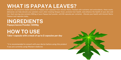 Papaya Leaves  - 60 capsules