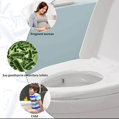 10 Pcs Disposable Toilet Paper Seat Covers Pack - Travel Pack - Water Soluble Anti-Bacteria Flushable Toilet Covers for Travel, Public Toilets Toilet Seat Covers Disposable Travel Pack