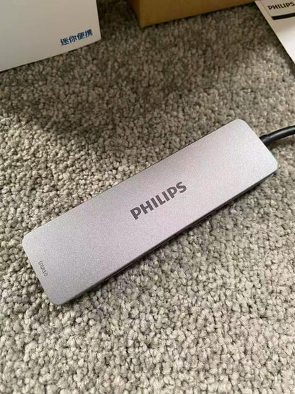 Philips USB-C Hub 4USB 3.0 Port + USB-C PD Port 60W Hub Adapter - SWR1607K/93