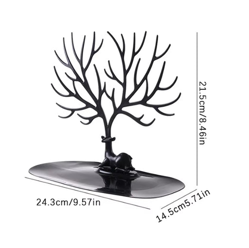 Antler Tree Jewelry Display Rack – Necklace & Earring Organizer, Desktop Storage Stand for Bedroom