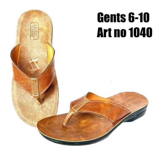 Men Pu Two Strap Slippers