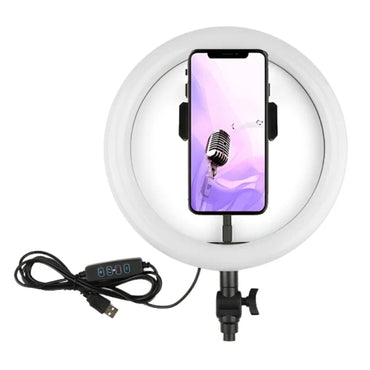10 Inch Selfie LED Ring Light with 7Ft Tripod & 360° Rotatable Phone Holder for TikTok, YouTube