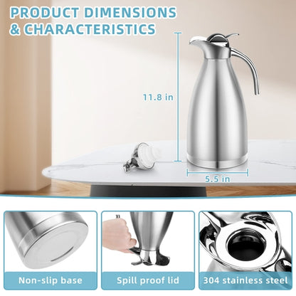 Stainless Steel Double Walled Vacuum Jugs -Hot & Cold