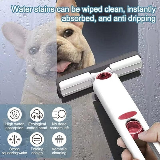 Portable Mini Mop Squeeze Sponge Mop Spray Spin Glass Window Bathroom Household Floor Cleaner