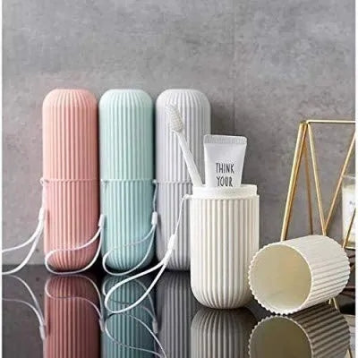 Oval Shape Capsule Portable Travel Toothbrush Storage