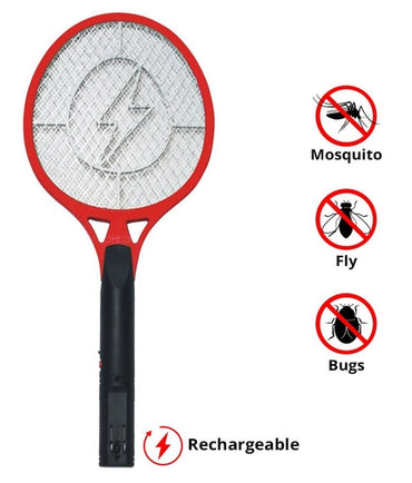 Electronic Rechargeable Mosquito Bat Racket Swatter Killer Bat Insect Killers Mosquito Net