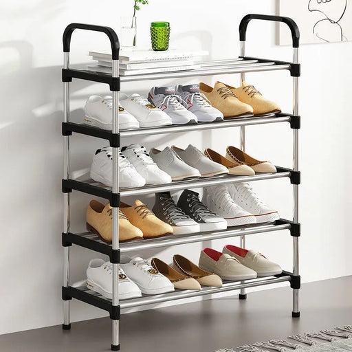 5-Tier Shoe Rack Organizer – Space-Saving Metal Shoe Storage Shelf for Home, Bedroom & Entryway