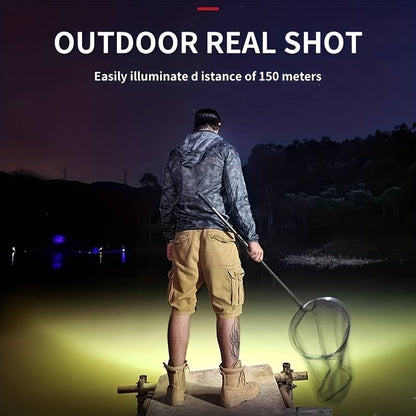 T21 5LED with Built-in 18650 Battery USB Rechargeable Portable Flashlight Lantern Headlamp Outdoor