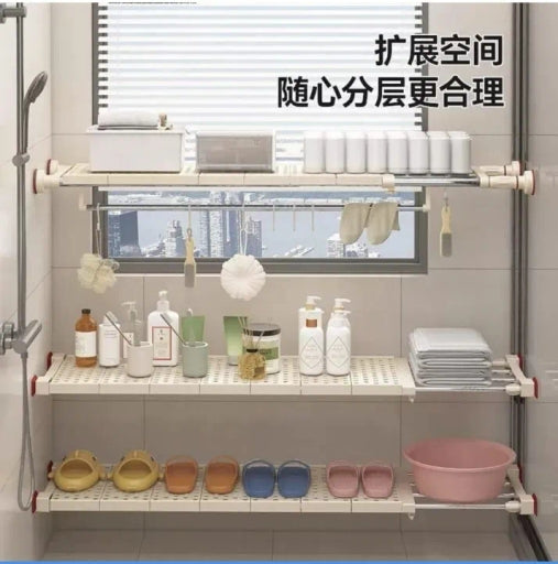 Expandable Telescopic Wardrobe Shelf Divider - Adjustable Compartment Divider One Pc