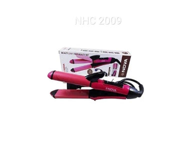 Nova NHC-2009 2-in-1 Hair Straightener & Curler for Women – Easy Hair Styling Tool for Straight Hair