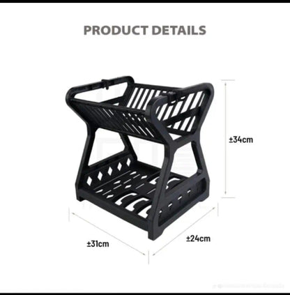 Dish Drying Rack Dish Rack Double-Layer Kitchen Dish Bowl Draining Storage Rack