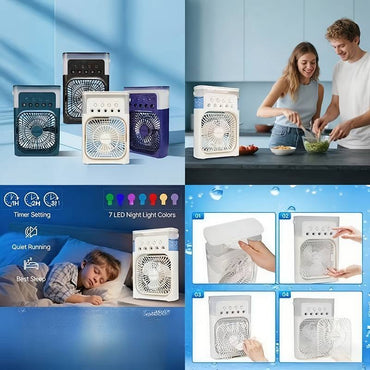 Portable Air Cooler, USB Powered Mini Air Conditioners Personal Mobile Compact Cooler Air Humidifier