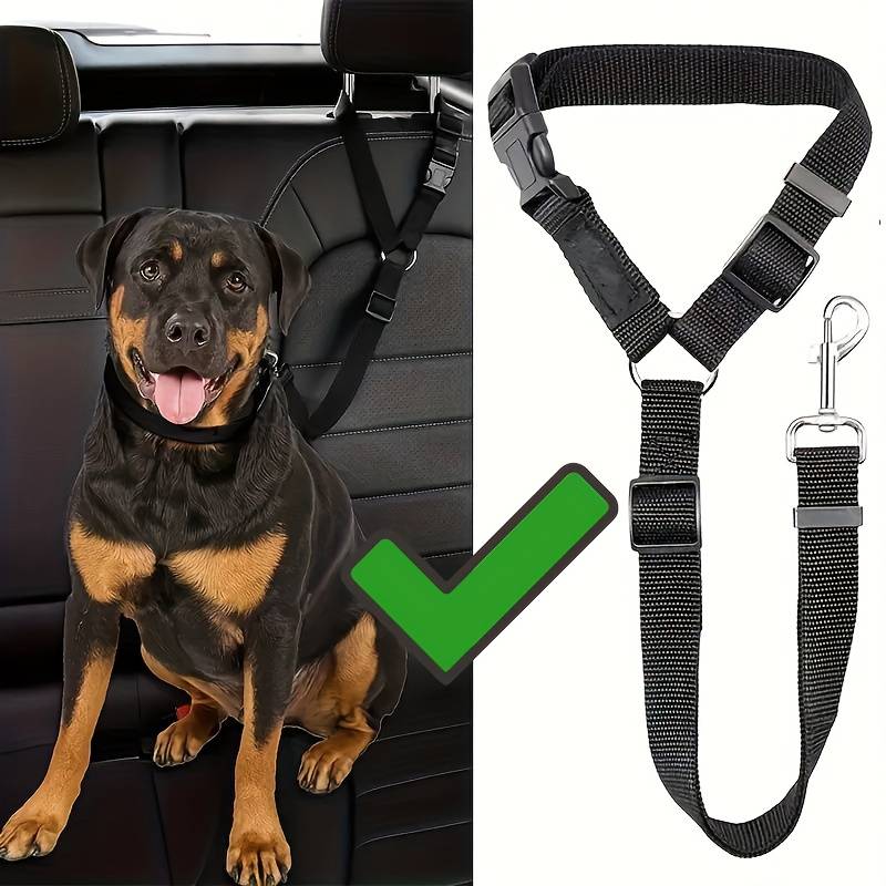 Car Dog Seat Belt and Pet Leash Rope Adjustable Harness Seatbelt Lead Accessories