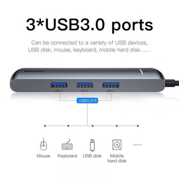 100% Genuine Baseus Mechanical Eye Six-in-One Smart Hub Docking Station
