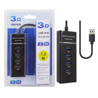 USB Hub 3.0 Super Speed 21Mbps Plug and Play 4 Port