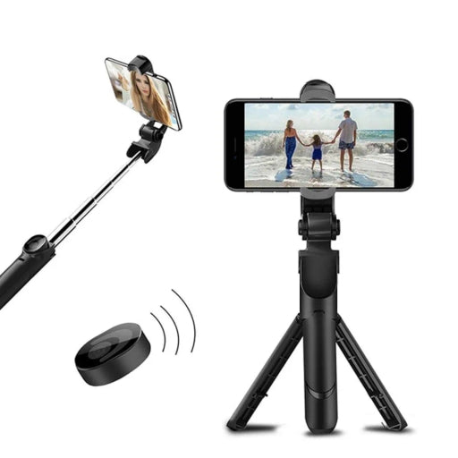 Extendable Selfie Stick Tripod with Fill Light, Wireless Remote & Phone Holder