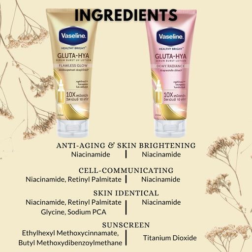 Vaseline Healthy Bright Gluta-HYA Serum Burst Flawless Glow UV Lotion 330Ml