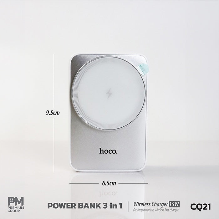 Hoco CQ21 15W QI Wireless Charger 3 IN 1Folding Magnetic Wireless Fast Charger