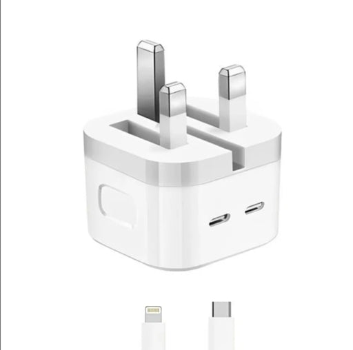 Apple USB-C PD Fast Charger with Type-C to Lightning Cable – 35W/50W Adapter for IPhone & IPad