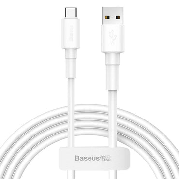 100% Genuine Baseus Mini White Cable USB For Type-C 3.0A 1Meter Length