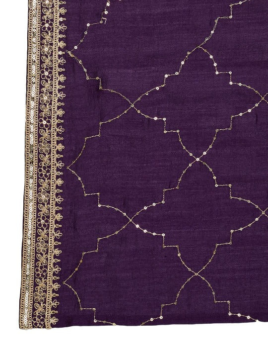 Women Silk Embroidered Anarkali Kurta and Pant with Dupatta Set