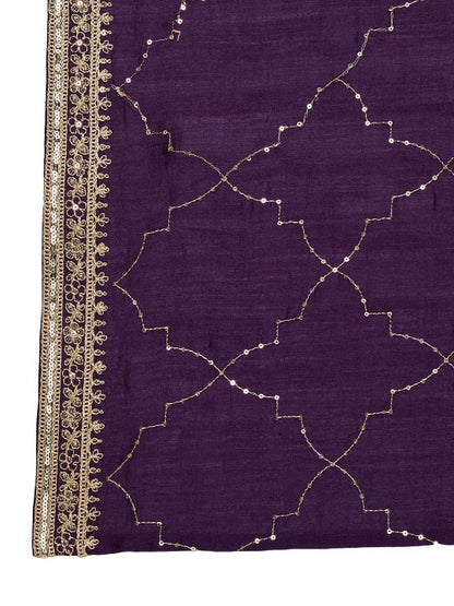 Women Silk Embroidered Anarkali Kurta and Pant with Dupatta Set