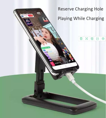 Foldable Adjustable Desktop Phone & Tablet Holder Stand â€“ Desk Stand for Office, Meetings, Zoom