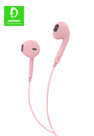 Denmen Headphone Wired Headset 3.5Mm Universal Wire Control Earphone Random Colors